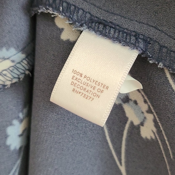 LAUREN CONRAD Blue Floral Tie Waist Dress - Picture 4 of 5